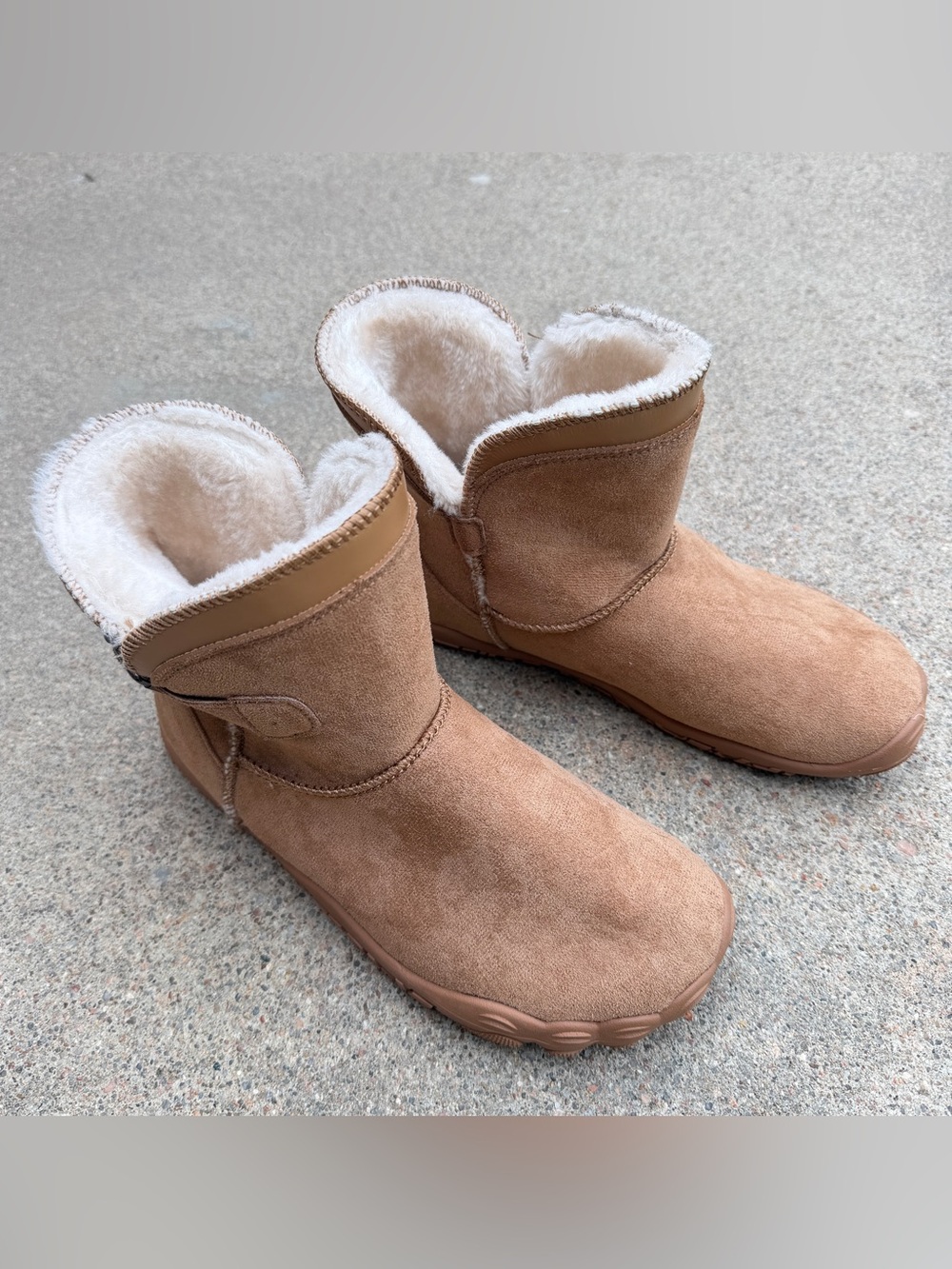 Hike Footwear Cozely Barefoot Ankle Boots Brown Faux Fur EUR 40 Fits Like W8.5